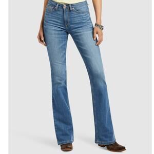 ARIAT Women's REAL Daniela Boot Cut Jeans Size 30 Short US 10 Blue Tennessee NWT